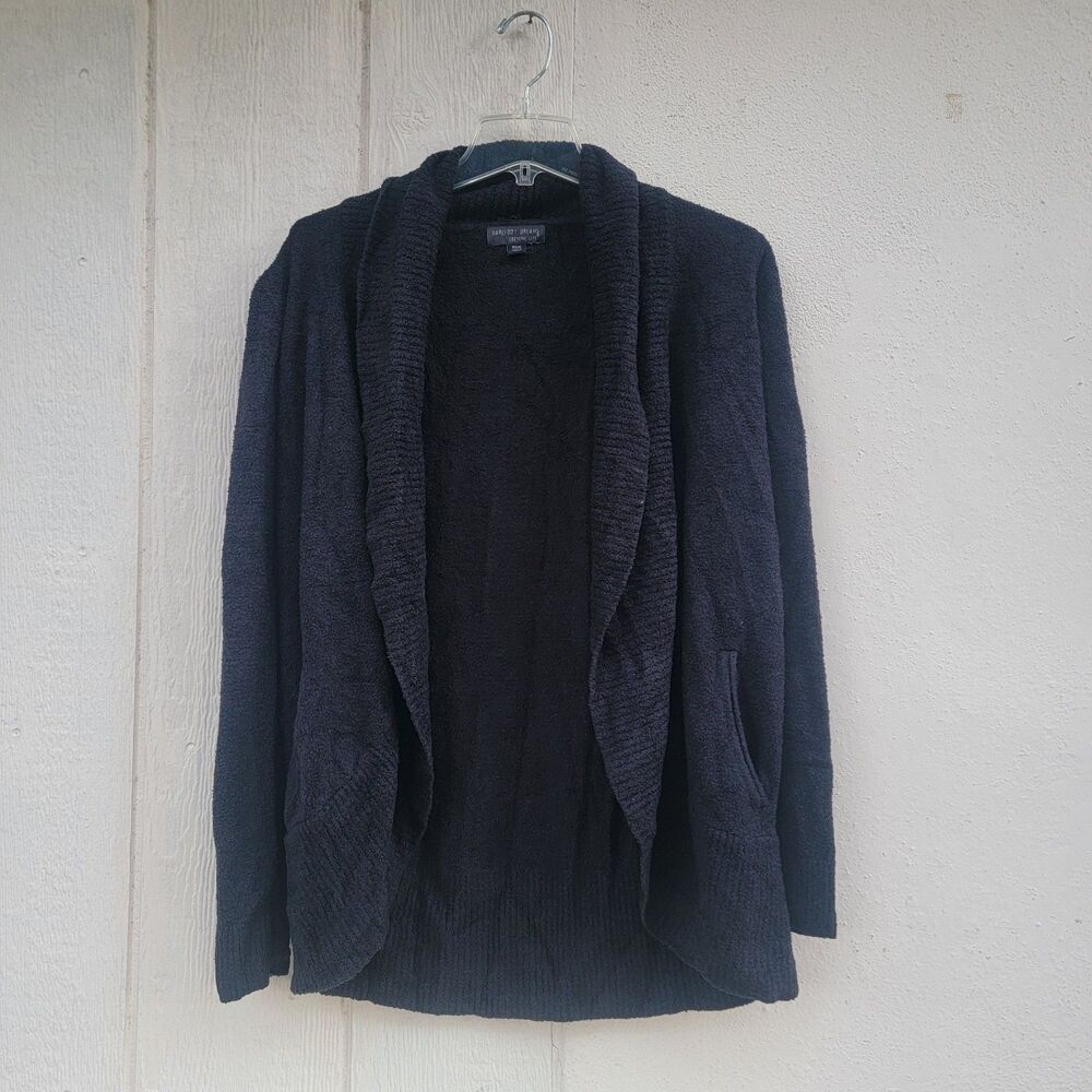 Barefoot Dreams Cozychic Lite Black Circle Cardigan Open Front Womens XS/S Soft - Picture 1 of 4